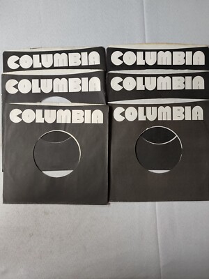 45 RPM 7'' RECORD SLEEVES CO. SLEEVE 6 PACK SEE PHOTOS -Columbia (SLV18)1