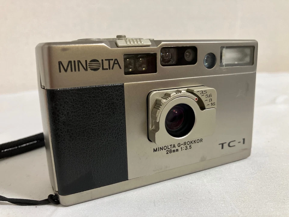 [EXCELENTE+++++] Cámara fotográfica compacta de 35 mm Minolta TC-1 apuntar y disparar Japón #1847 Foto 2 de 4