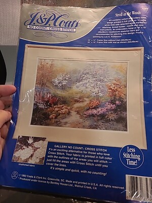J & P Coats needlepoint craft  Kit no. 23906 Stroll In The Woods 1992