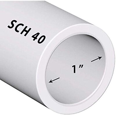 Pvc Sch 40 Solid Pipe 1'' X 2 '
