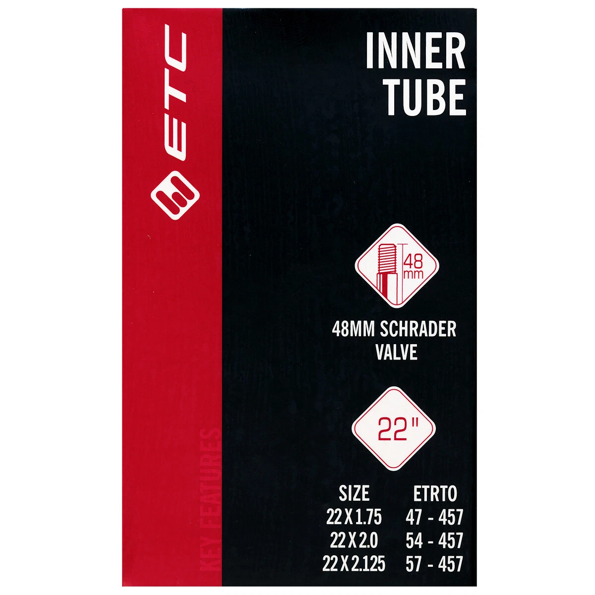 22 x 1.75 store inner tube