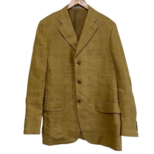 Hartwood Paris 100 % Leinen Blazer braun Größe 54 (US 44) Italien