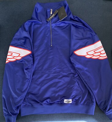 Air Jordan Classic Wings Royal Blue And Red Bomber Jacket Men Sz M A00406-455