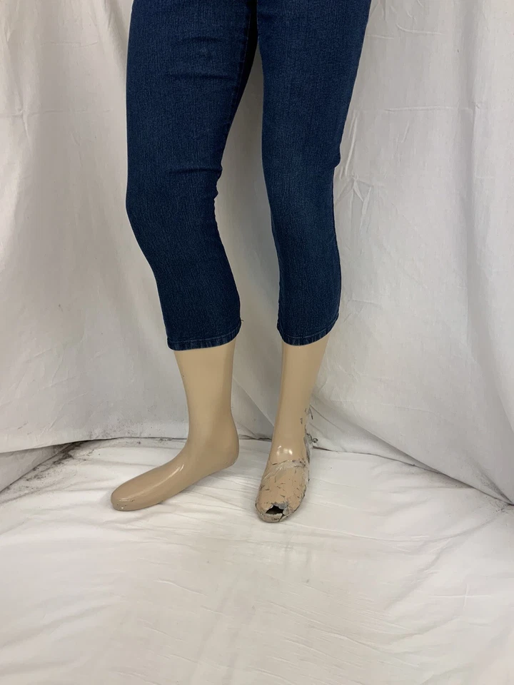 Michael Kors 牛仔裤 8 码蓝色 Capri 棉聚乙烯弹力修身版型 YGI O2-163 — 第 4/4 张图片