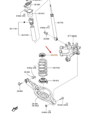 MAZDA CX-5 MK2 Rear Coil Spring Rubber Sheet KD3528012 NEW GENUINE