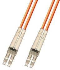 50 Meter Multimode Duplex Fiber Optic Cable 50/125 LC-LC Orange