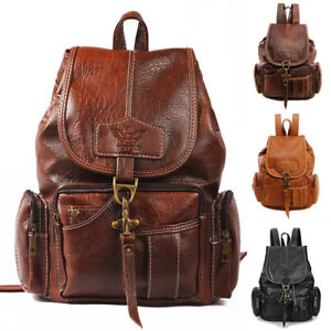 ladies black leather backpack handbag