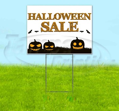 HALLOWEEN SALE 18x24 Yard Sign Corrugated Plastic Bandit Lawn Business ...