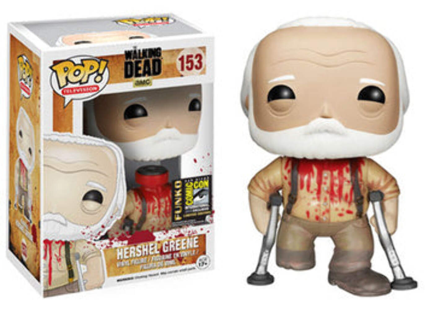Funko POP The Walking Dead Hershel Greene 2014 SDCC Exclusive Damaged Box  