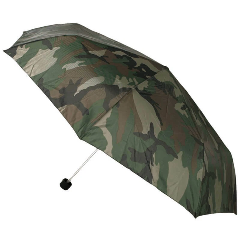 PARAPLUIE PLIABLE SUPERMINI HOMMES CAMO WOODLAND CAMPING PÊCHE FESTIVAL VOYAGE - Photo 1/1