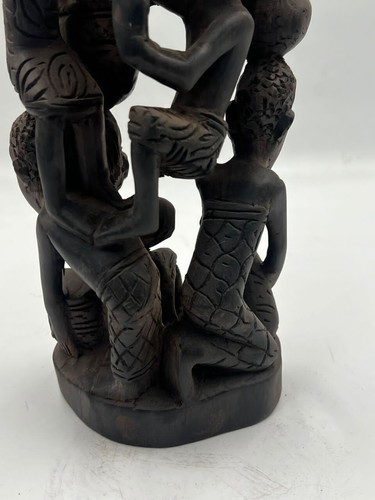 African Art,Makonde Ujamaa Family Tree Of Life Sculpture, Ebony Wood - Picture 6 of 11