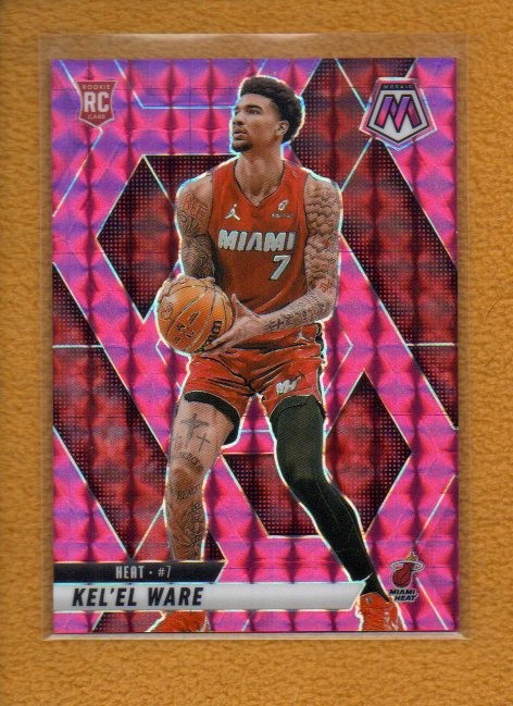Kel’el Ware 2024-25 Panini Mosaic Base Rookie Pink Prizm RC #232 /175