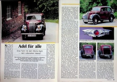 Oldtimer Markt 1633) Morris Eight mit 30PS in einer seltenen Vorstellung auf 3 S