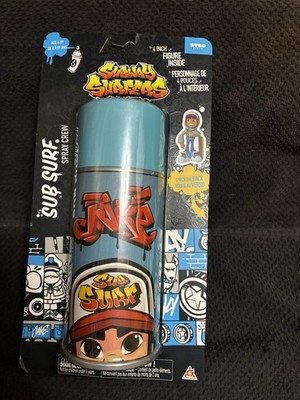 SUBWAY SURFERS Game Sub Surf Spray Crew 4'' Vinyl Figure JAKE 2020 Blue Can