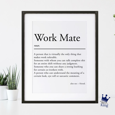 Lustige Arbeit Bestie von zu Hause Dekor E-Mail Zitate Wandkunstdrucke Poster 5x7 Druck