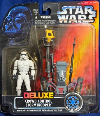 1996 Star Wars POTF DELUXE CROWD CONTROL STORMTROOPER flight-action thruster