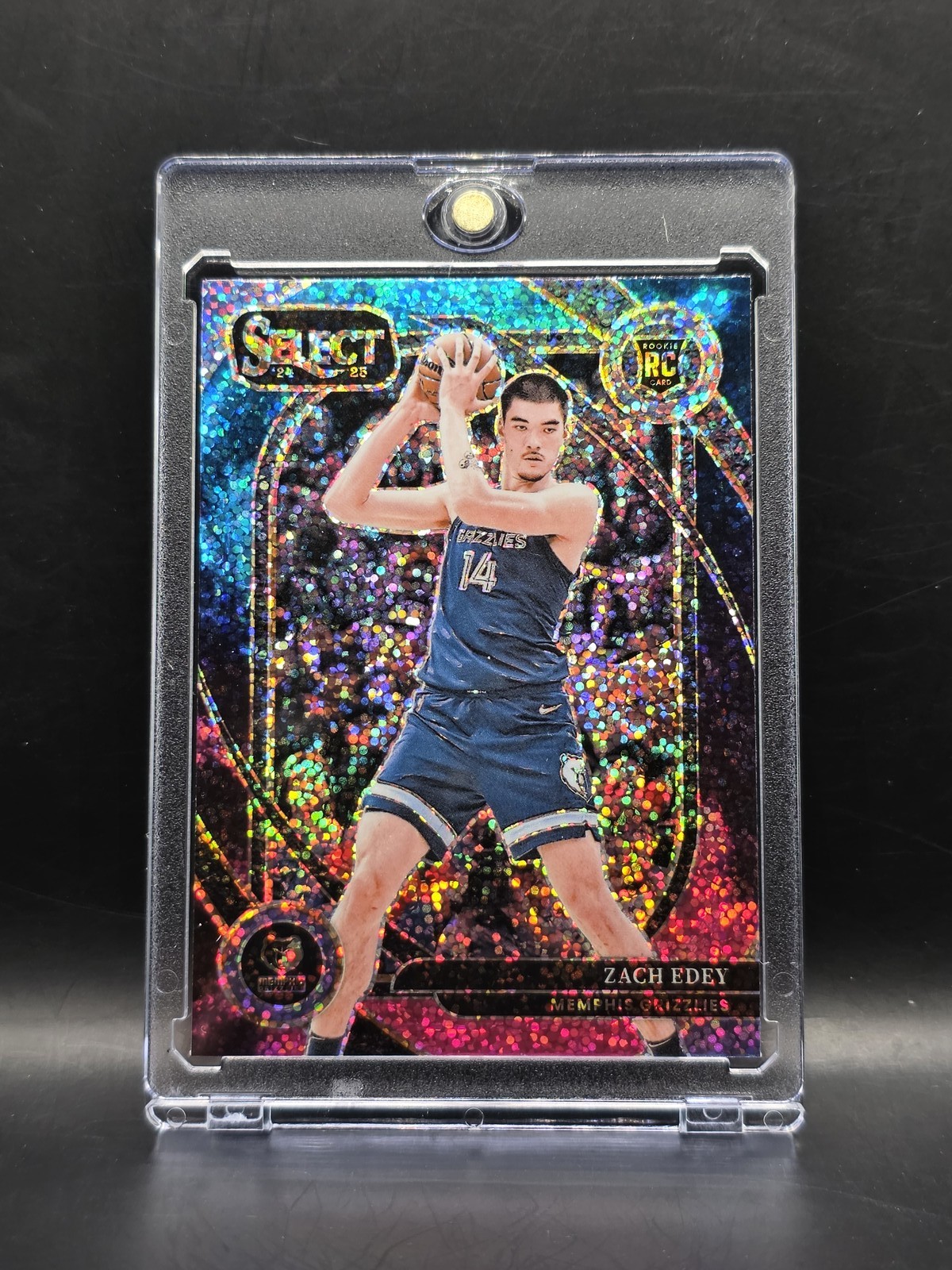 2024-25 Panini Select Zach Edey Rookie Courtside Cosmic SSP - Grizzlies