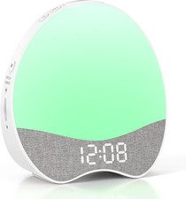Ok to Wake Alarm Clock for Kids, Sleep Trainer with Night Light, White Noise Sou