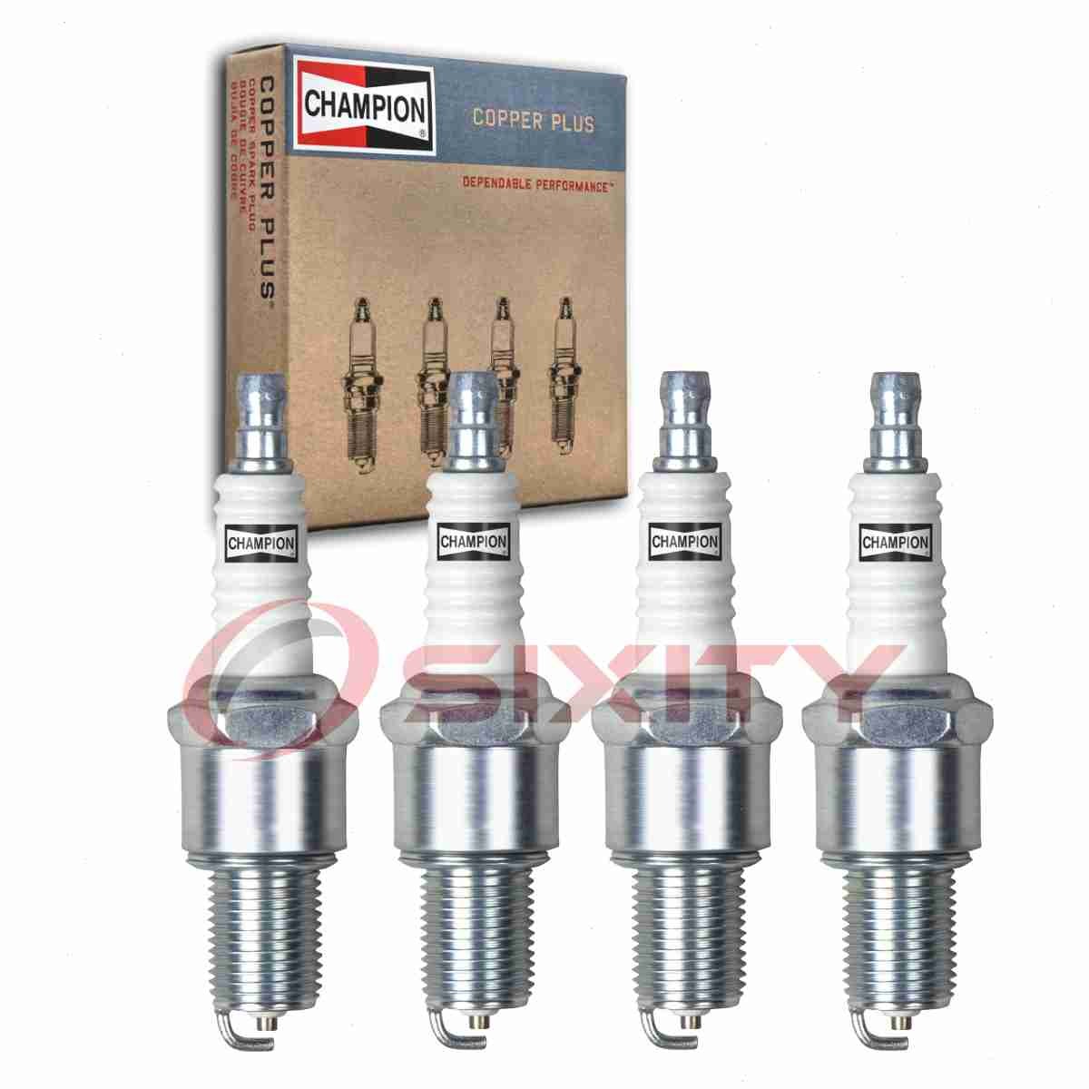 4 pc Champion Copper Plus Spark Plugs for 1969-1972 Audi Super 90 1.8L L4 nq