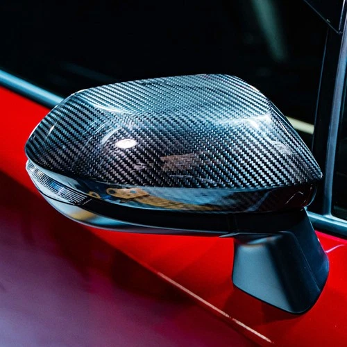For Toyota Corolla GR 2023-2025 Dry Carbon Fiber Side Mirror Cover Caps Add On