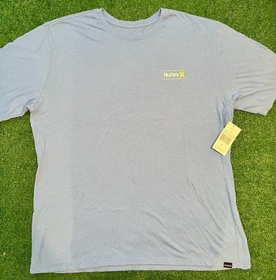 Mens Hurley T Shirt X-large Blue Logo Short Sleeve Crew Neck NWT