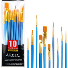 Best Model Miniature Paint Brushes Small Detail Art Paint Brush with Set 10 Pcs