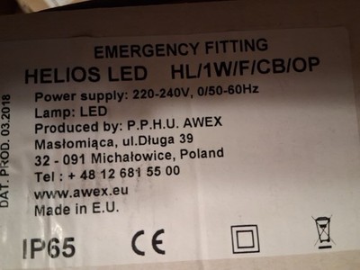 Emergency 1 W / Helios Led