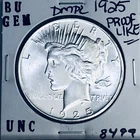1925 P BU GEM PEACE SILVER DOLLAR UNC MS+++ U.S. MINT RARE COIN 8499