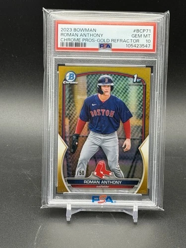 2023 Bowman - Prospects Roman Anthony #BCP-71 Gold /50 (1st Bowman) PSA 10!!🔥🔥