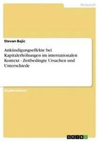 Stevan Bajic | AnküNdigungseffekte Bei KapitalerhöHungen Im Internationalen...