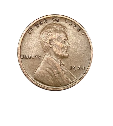 1924 P EF/XF Lincoln Wheat Penny Cent - High Grade Very Nice