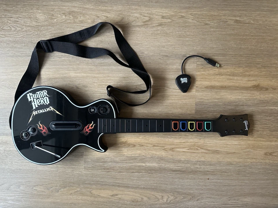Original Guitar Hero Wireless Gitarre Les Paul + Empfänger - PS3 Controller