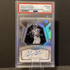 2023 Panini Flawless Rookie Shadow Signatures Hendon Hooker Silver 12/20 Jersey#