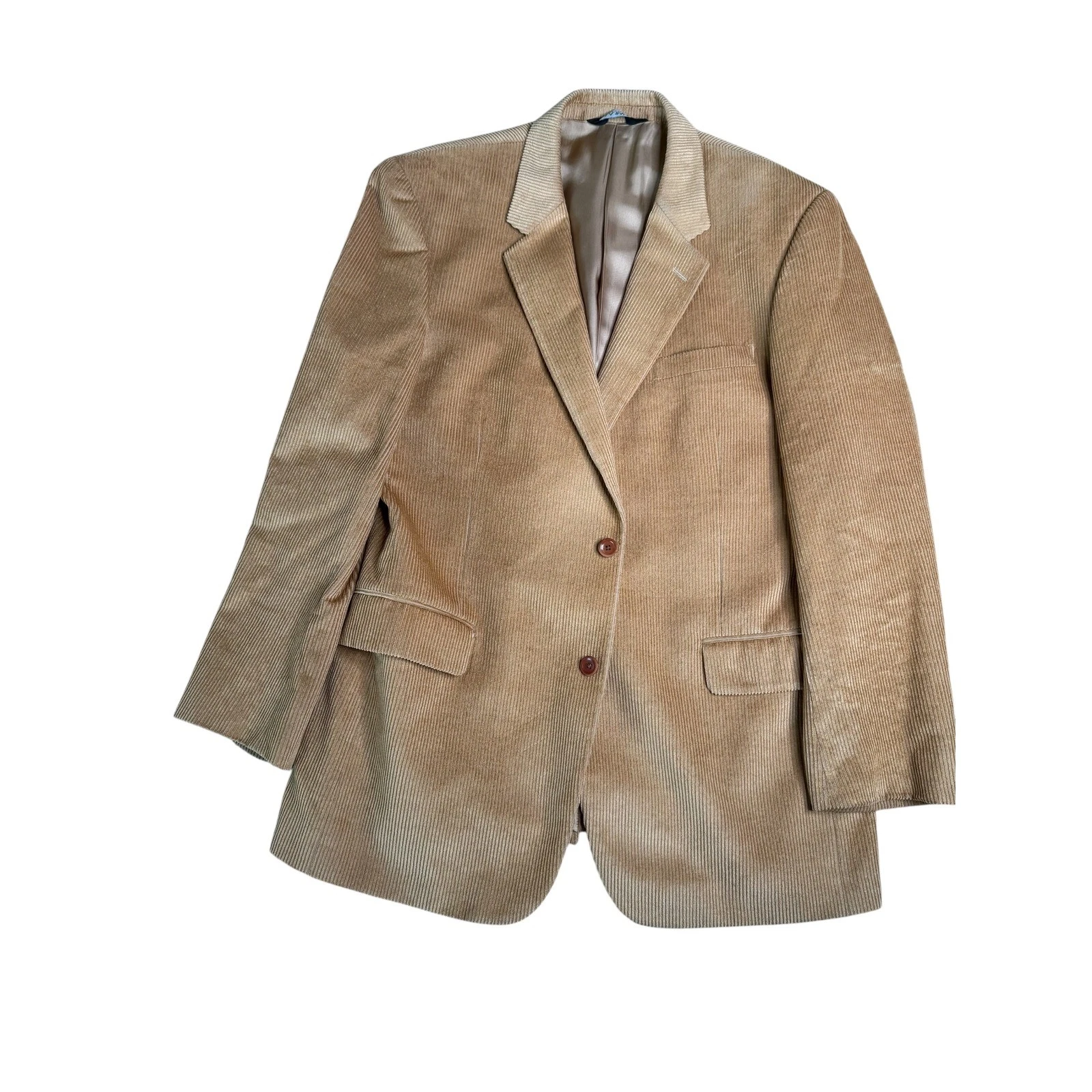 JOS. A. BANK Wool Silk Blend Corduroy Blazer Jacket Mens L44 Tan