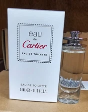 Eau De Cartier 0.16/5ML oz Edt Splash Mini  Unisex New In  Box