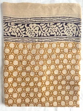 NEW EXTRA LARGE LONG PREMIUM QUALITY COTTON INDIAN HAND BLOCK PRINT WHITE SARONG
