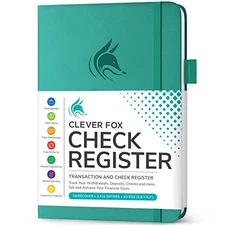 Check Register Book - Deluxe Transaction Register, Accounting Ledger Book, 