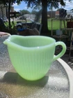 Vintage Fire King Jadeite Jane Ray Ribbed Creamer