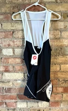 NWT Castelli Women's Cycling Dome Due Bibshort - Black/White - Size Medium