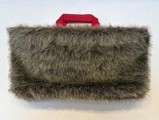 Handtasche Fell (Imitat) Kunstpelz à la Wolf - breit mit Griff