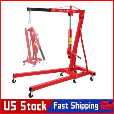 2 Ton Folding Engine Crane Engine Hoist Cherry Picker Ship Crane Heavy Duty Lift