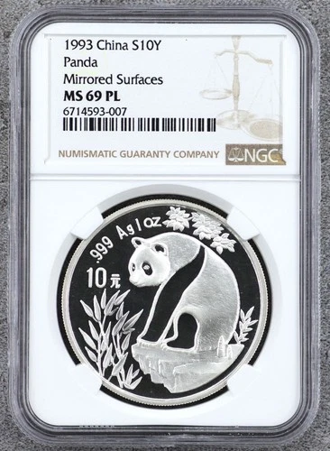 1993 Chinese Silver Panda 1 oz — photo from the most recent tracked eBay sale