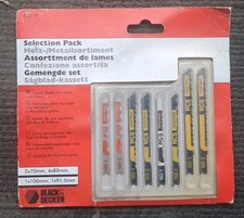Image of BLACK & DECKER PIRANHA JIGSAW BLADES PACK OF 8 FOR WOOD AND METAL - A5019