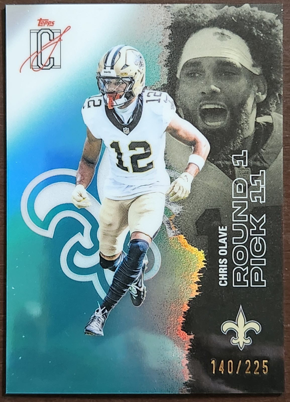 2025 Topps Signature Class Chrome #39 Chris Olave Teal /225