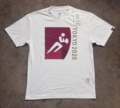 NWT Asics Tokyo 2020 Olympics Rugby Event T-shirt Sz XS White Official New