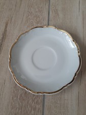 Mitterteich Untertasse/Unterteller Weiss Goldrand Porzellan Bavaria Form 2000