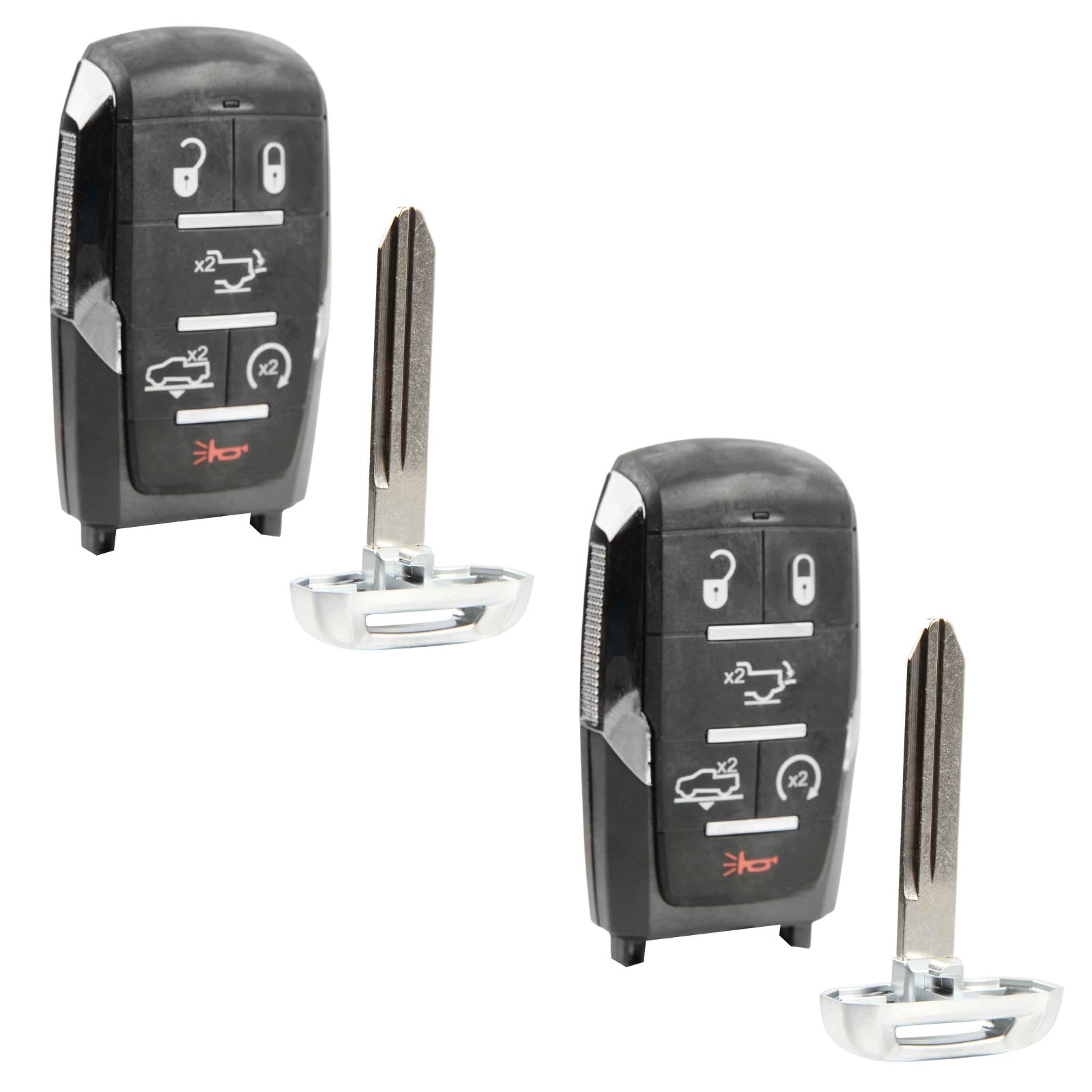 2 Remote Keyless Entry Fob Replacement Key Blade For Ram 6b SUV (OHT-4882056)