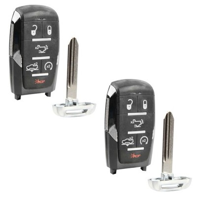 2 Remote Keyless Entry Fob Replacement Key Blade For Ram 6b SUV (OHT-4882056)