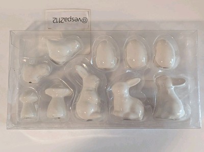Target Spritz Easter Bunny Egg Chick  Spring Mini White Ceramic 10pc Set 