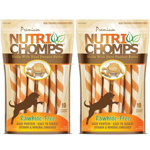 NutriChomps Dog Chews 5-inch Twists, Easy to Digest, Rawhide-Free Dog Treats,...